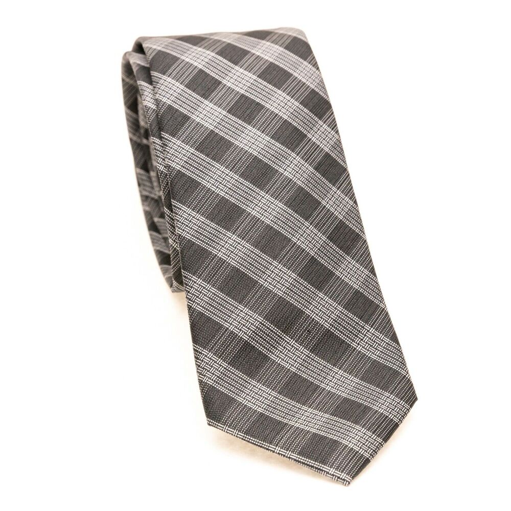 C2 by Calibrate Tartan Tie Gray 5054